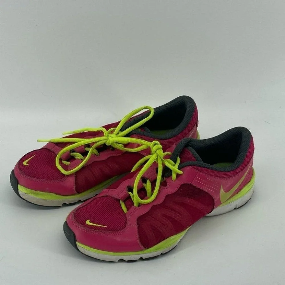 Nike Running Shoes Lightweight Athletic Training Sneakers‎ Pink Yellow 8.5